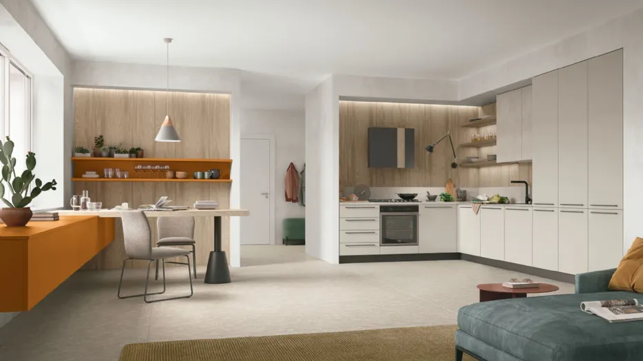  Young 07 Rovere Spiga, Ambra, Steppa, Pietra Ghiaia, top HPL Torano